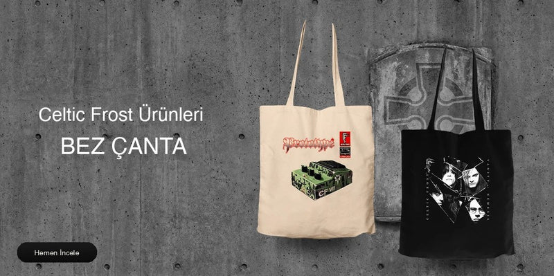 Celtic Frost Fermuarlı Bez Çanta