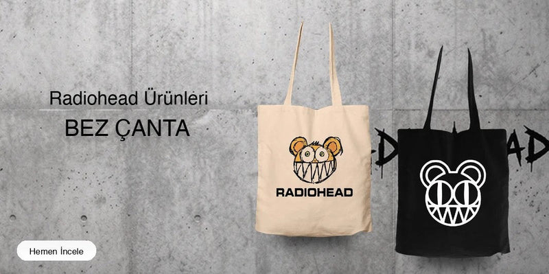 Radiohead Fermuarlı Bez Çanta