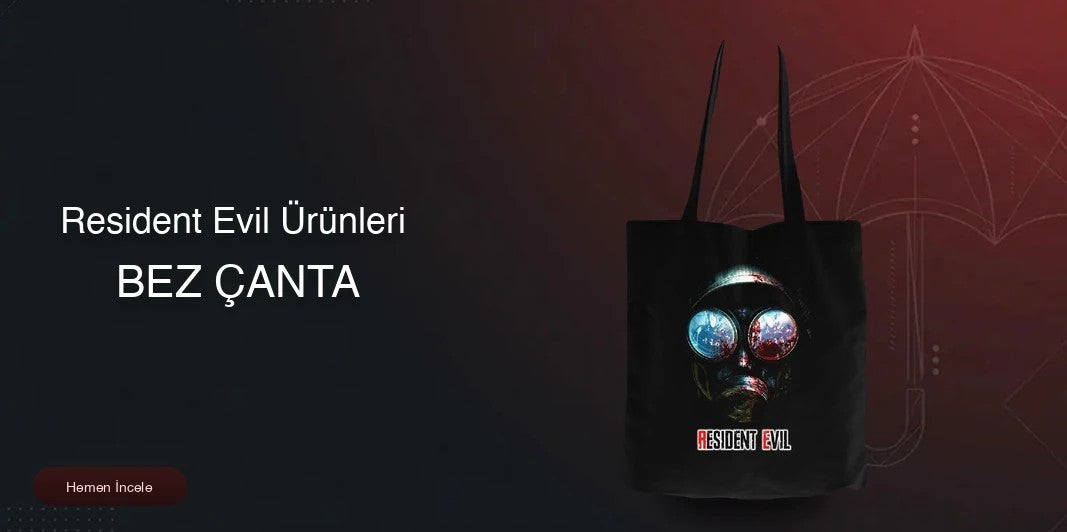 Resident Evil Fermuarlı Bez Çanta kapak