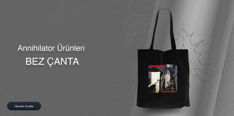 Annihilator Fermuarlı Bez Çanta