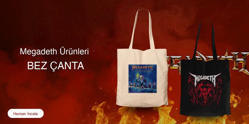 Megadeth Fermuarlı Bez Çanta kapak