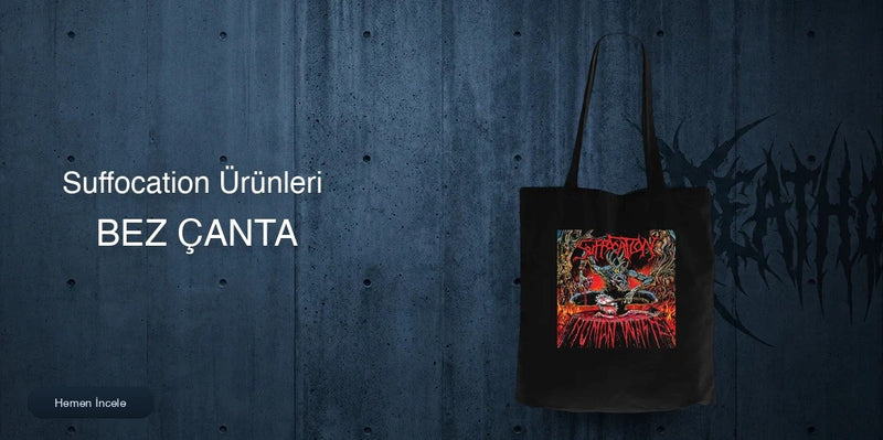Suffocation Fermuarlı Bez Çanta