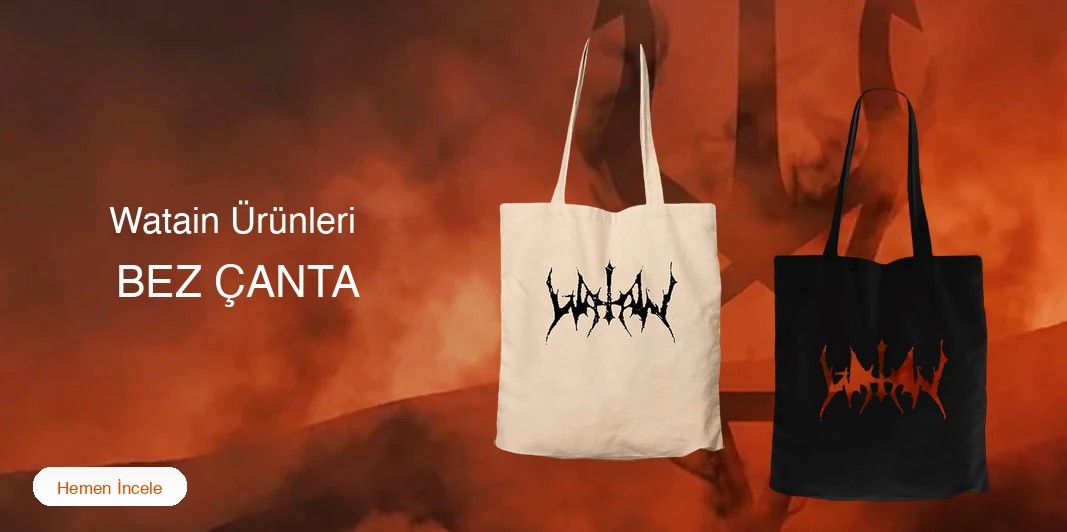 Watain Fermuarlı Bez Çanta kapak