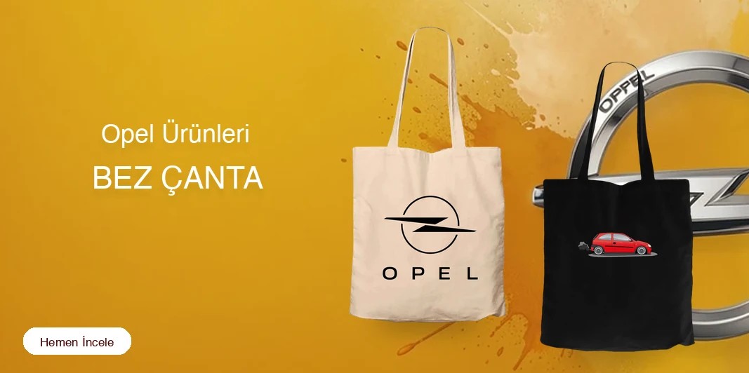 Opel Fermuarlı Bez Çanta kapak