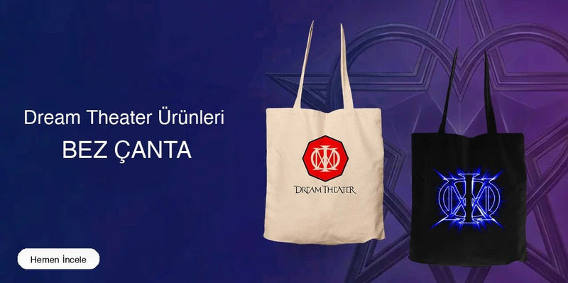 Dream Theater Fermuarlı Bez Çanta