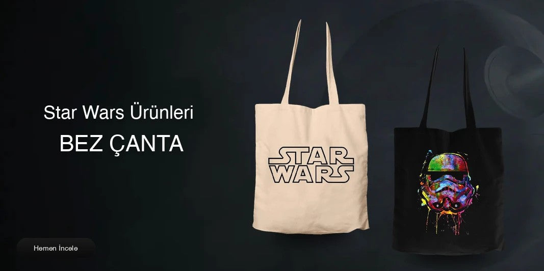 Star Wars Fermuarlı Bez Çanta kapak
