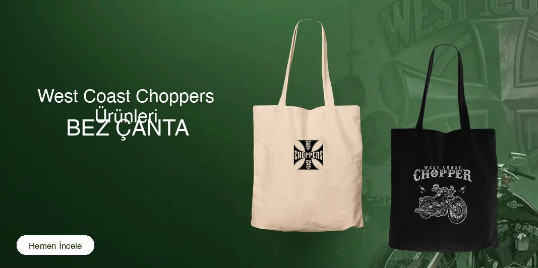 West Coast Choppers Fermuarlı Bez Çanta kapak