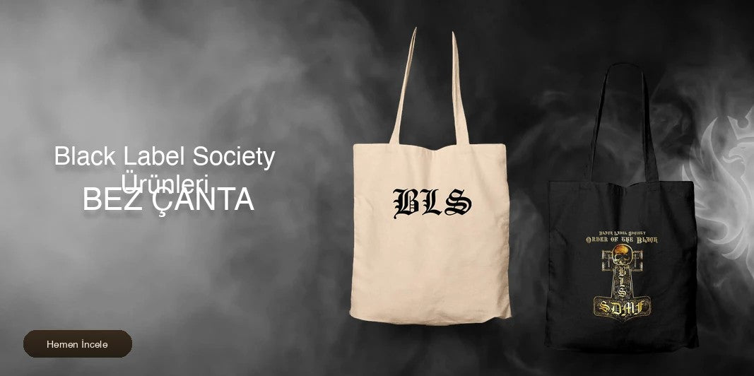 Black Label Society Fermuarlı Bez Çanta kapak