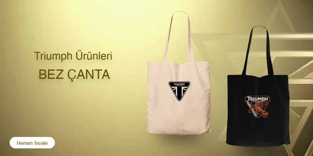 Triumph Fermuarlı Bez Çanta kapak