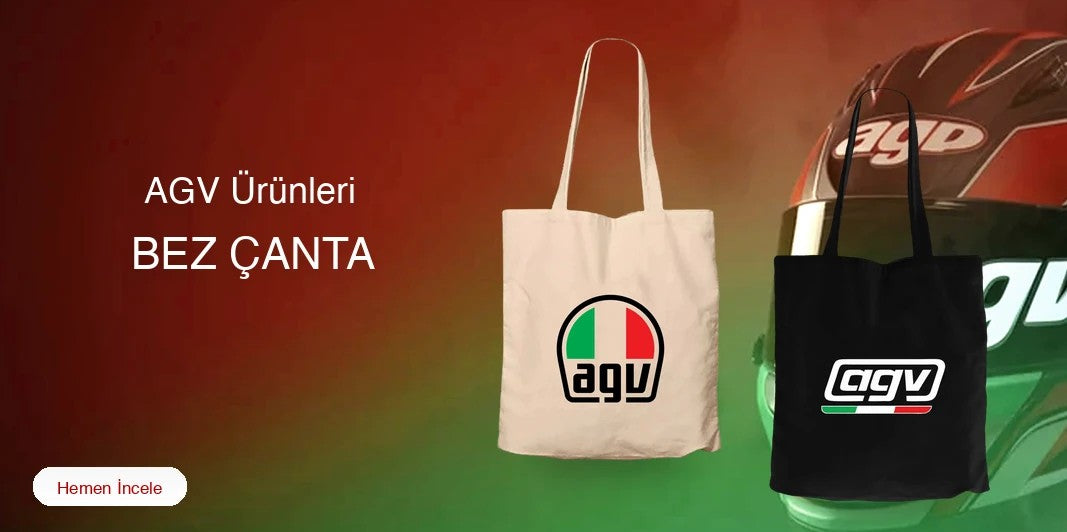 AGV Fermuarlı Bez Çanta kapak
