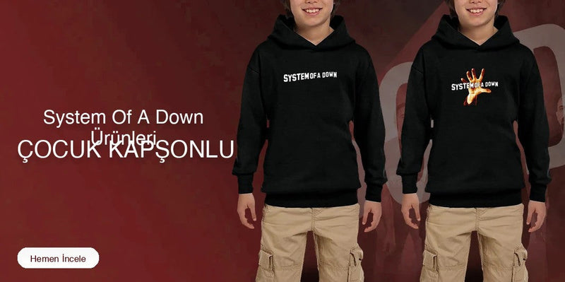 System Of A Down Çocuk Kapşonlu
