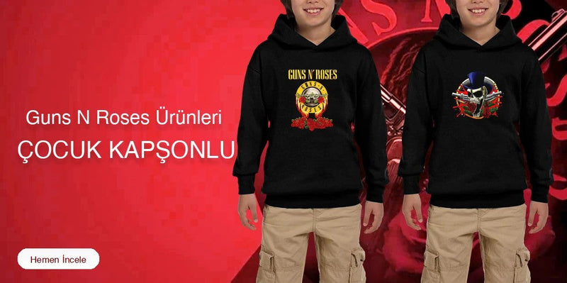 Guns N Roses Çocuk Kapşonlu kapak