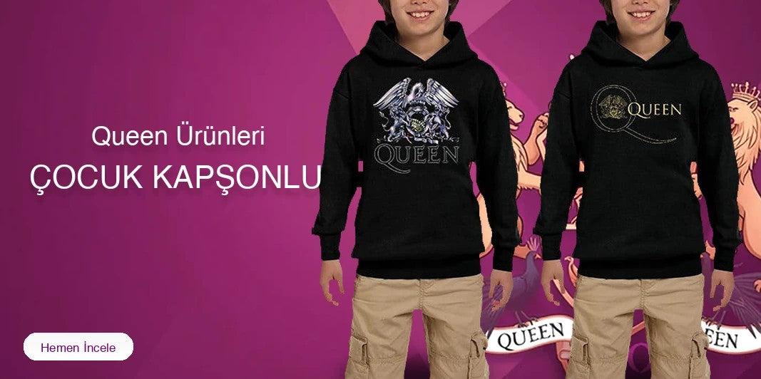 Queen Çocuk Kapşonlu kapak