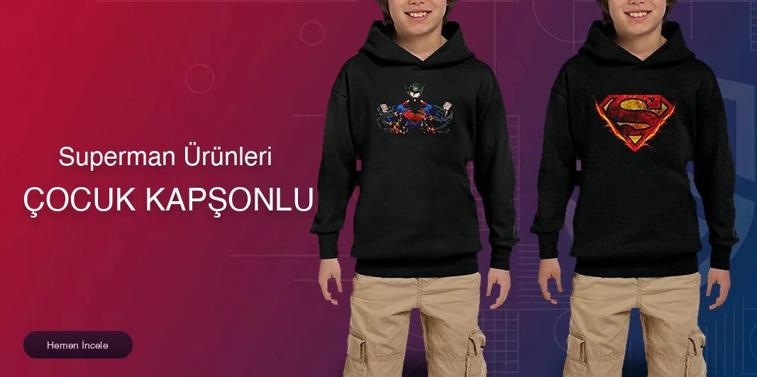 Superman Çocuk Kapşonlu kapak