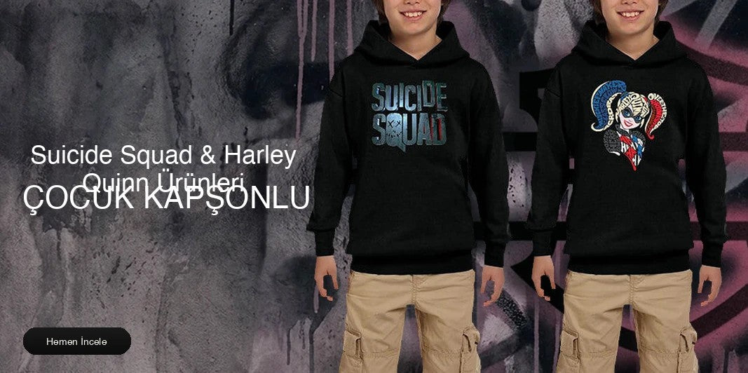 Suicide Squad & Harley Quinn Çocuk Kapşonlu kapak
