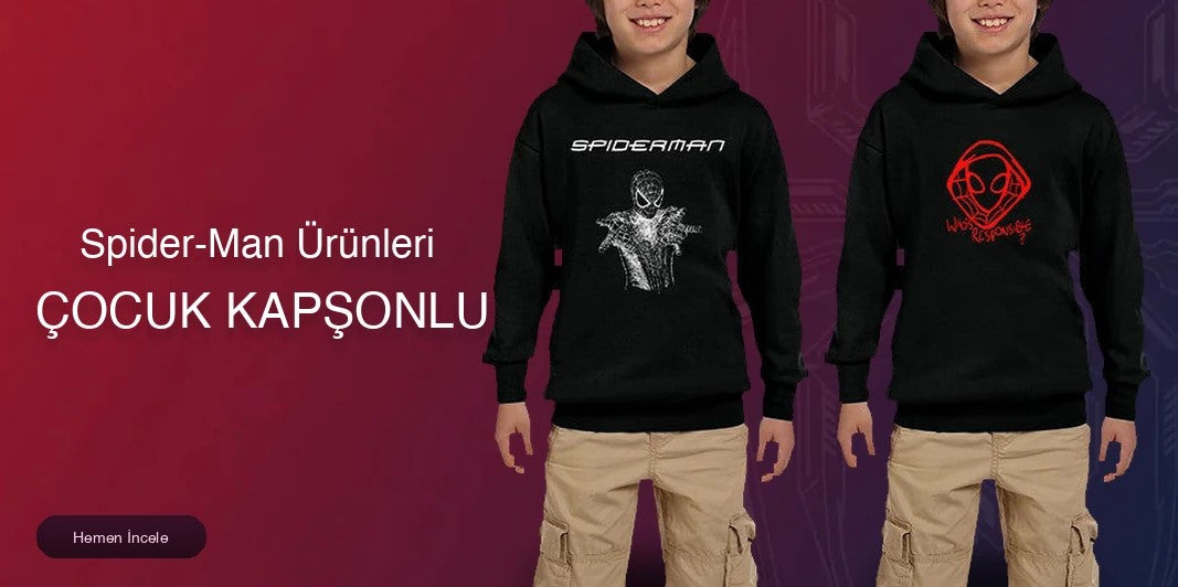 Spider-Man Çocuk Kapşonlu kapak