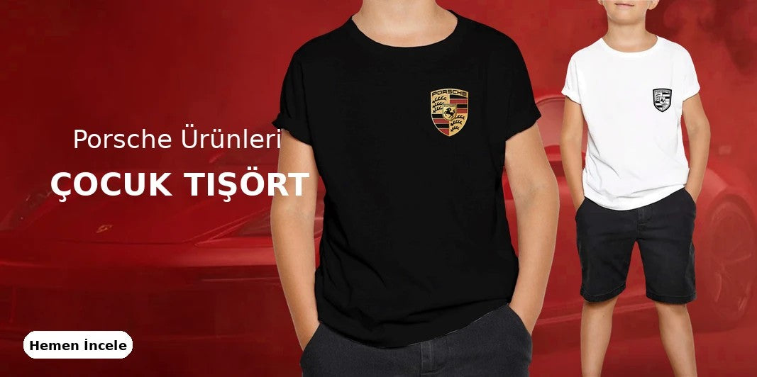 Porsche Çocuk Tişört kapak