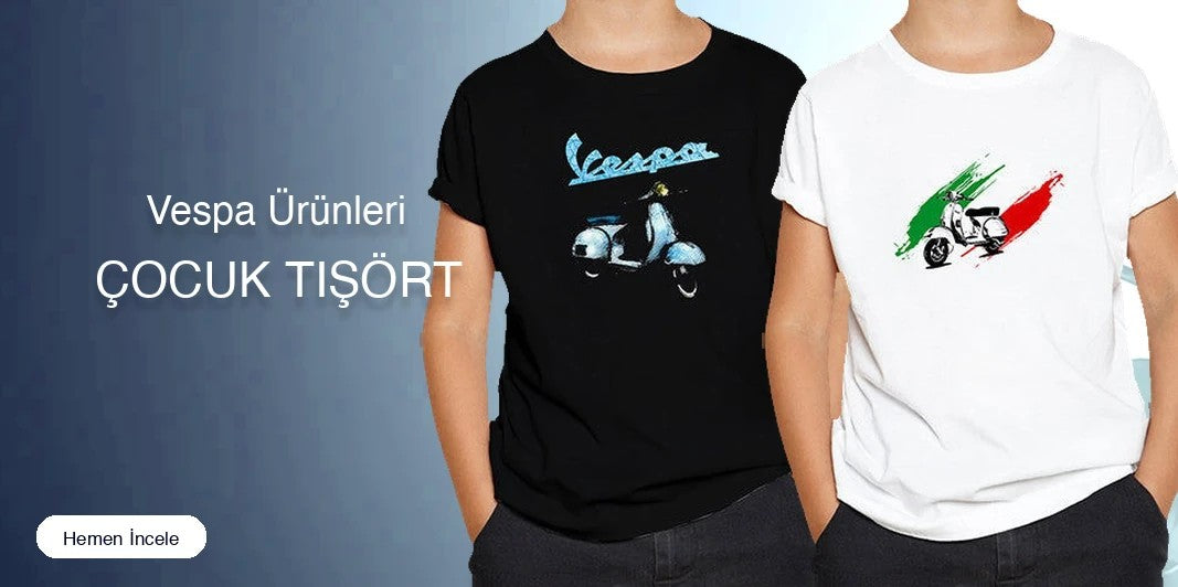 Vespa Çocuk Tişört kapak