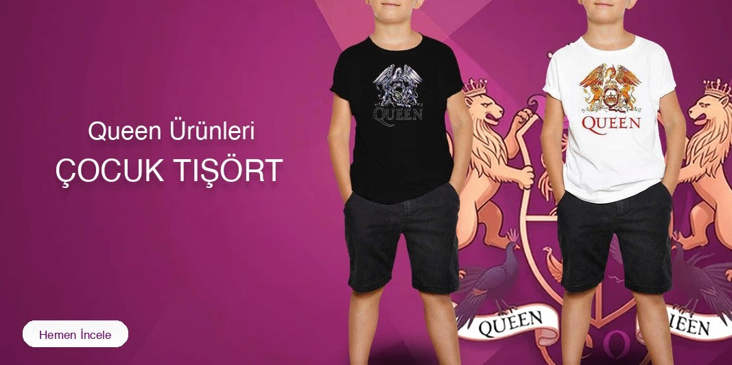 Queen Çocuk Tişört kapak