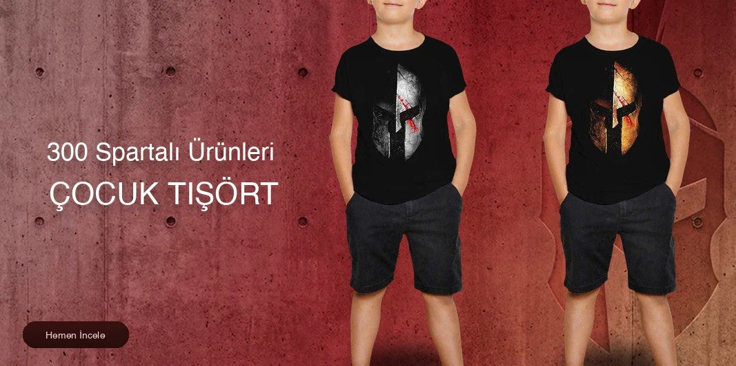 300 Spartalı Çocuk Tişört kapak