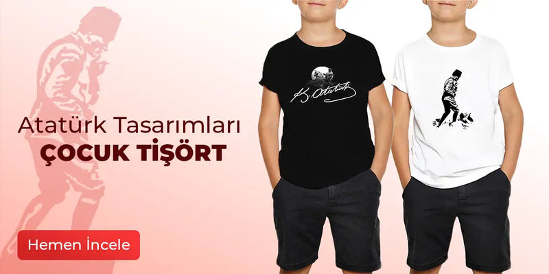 Atatürk Çocuk Tişört Modelleri - Zepplin Giyim