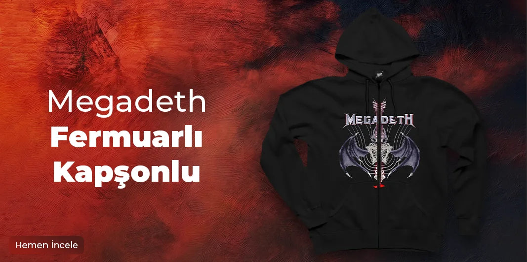 Megadeth Fermuarlı Kapşonlu
