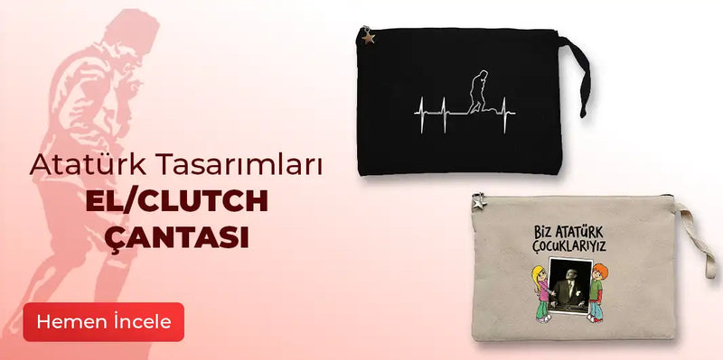 Atatürk Clutch El Çantası - Zepplin Giyim