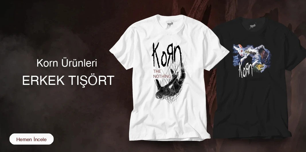Korn Ürünleri | Tişört, Kapşonlu, Çanta ve Aksesuar