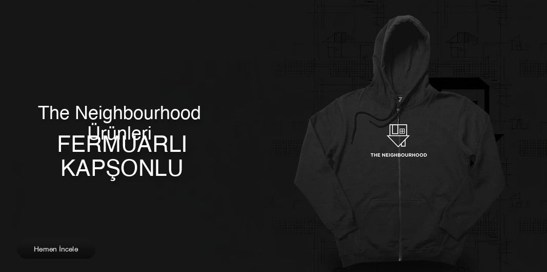 The Neighbourhood Fermuarlı Kapşonlu kapak