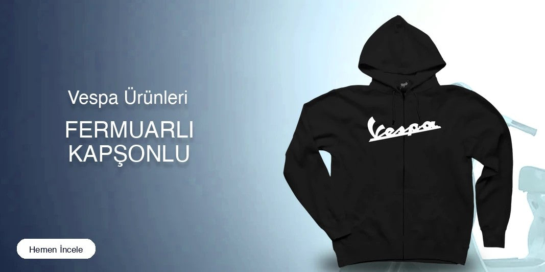 Vespa Fermuarlı Kapşonlu kapak