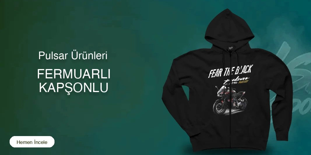 Pulsar Fermuarlı Kapşonlu kapak