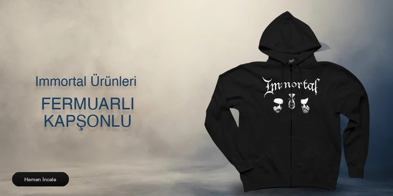 Immortal Fermuarlı Kapşonlu