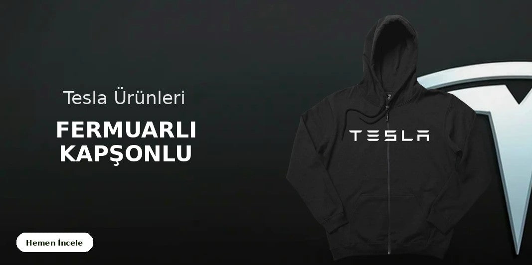 Tesla Fermuarlı Kapşonlu kapak
