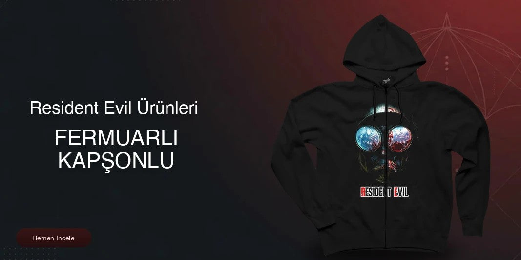 Resident Evil Fermuarlı Kapşonlu kapak
