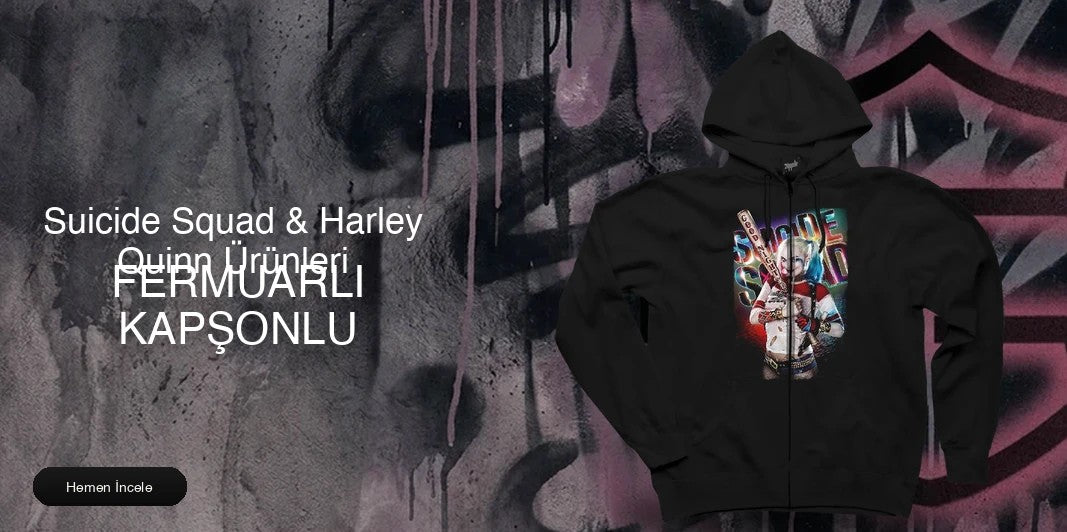 Suicide Squad & Harley Quinn Fermuarlı Kapşonlu kapak