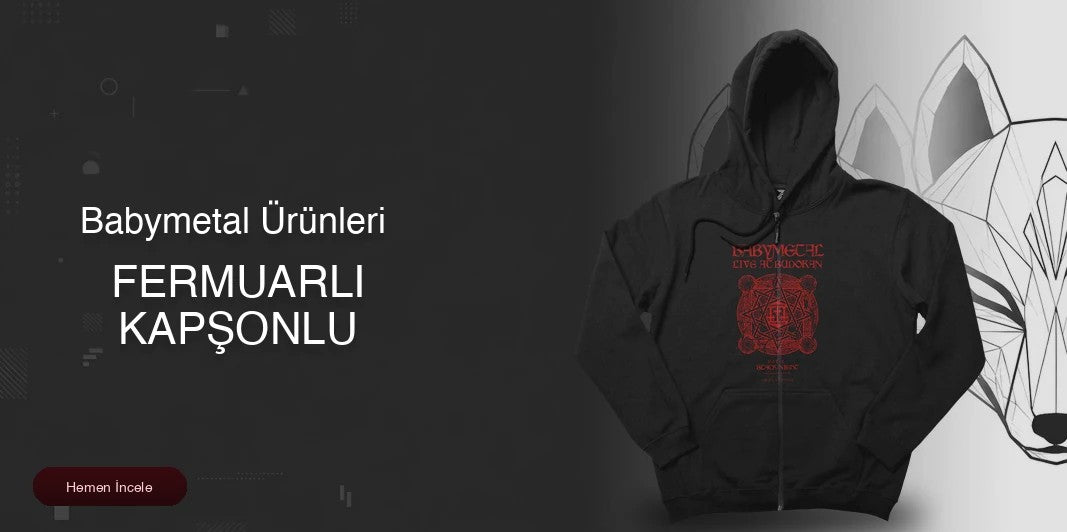 Babymetal Fermuarlı Kapşonlu kapak