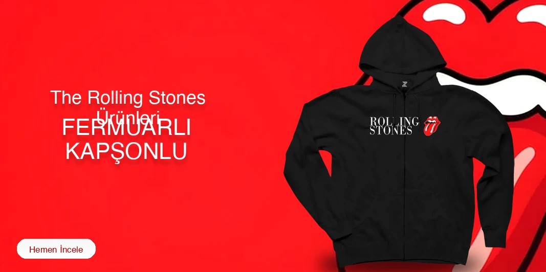 The Rolling Stones Fermuarlı Kapşonlu kapak