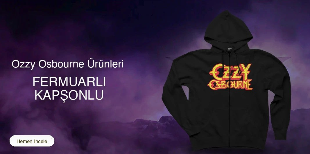 Ozzy Osbourne Fermuarlı Kapşonlu kapak
