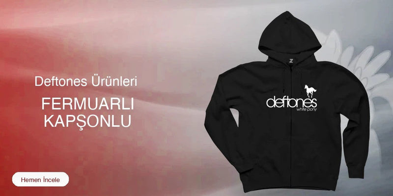 Deftones Fermuarlı Kapşonlu