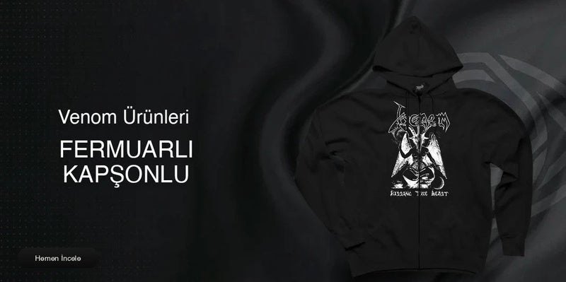 Venom Fermuarlı Kapşonlu kapak