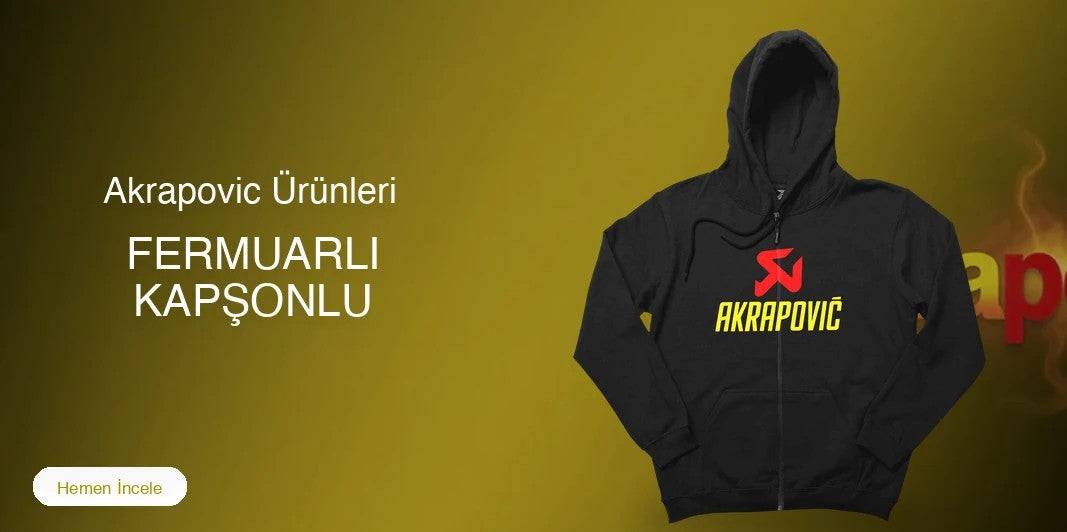 Akrapovic Fermuarlı Kapşonlu kapak