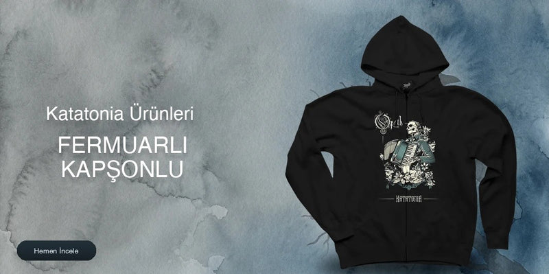 Katatonia Fermuarlı Kapşonlu
