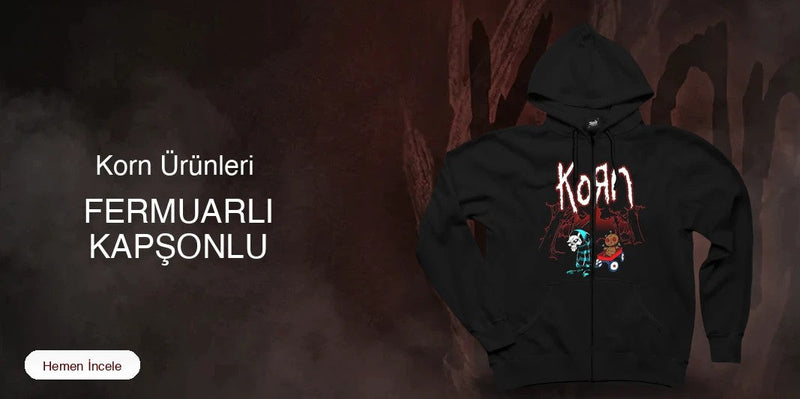 Korn Fermuarlı Kapşonlu
