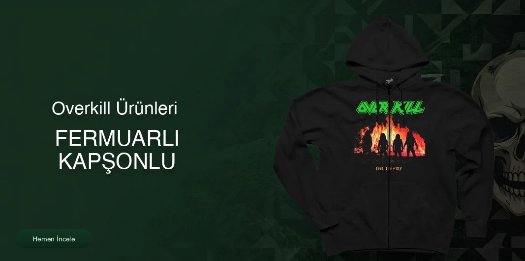 Overkill Fermuarlı Kapşonlu kapak