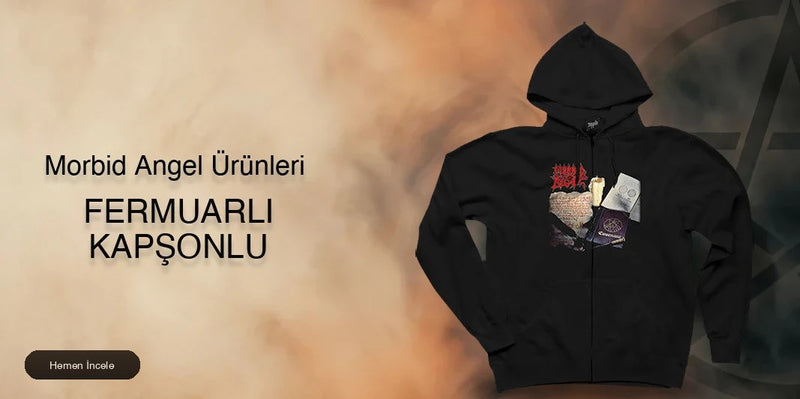 Morbid Angel Fermuarlı Kapşonlu