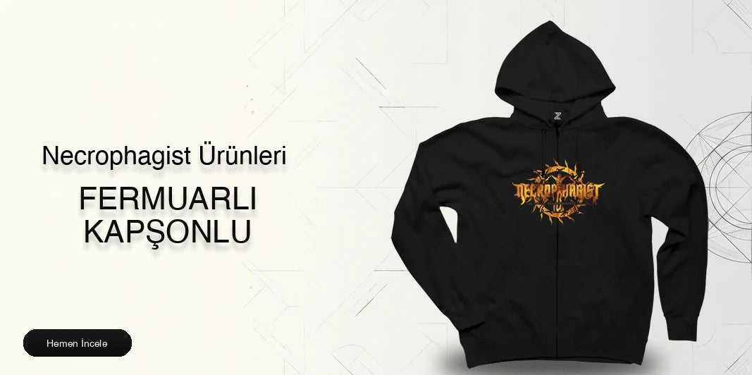 Necrophagist Fermuarlı Kapşonlu kapak