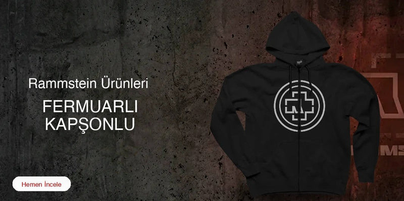 Rammstein Fermuarlı Kapşonlu kapak
