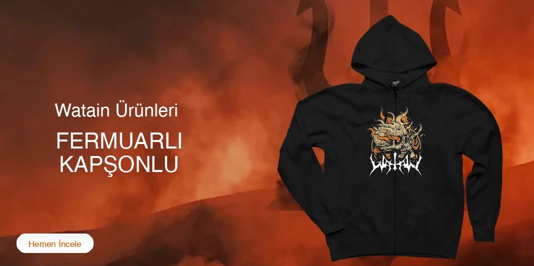 Watain Fermuarlı Kapşonlu kapak