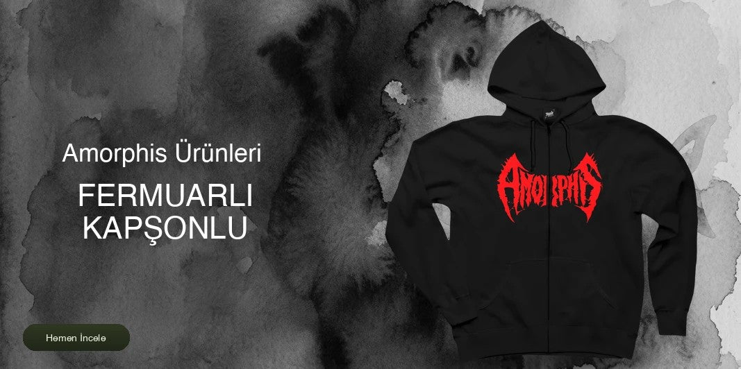 Amorphis Fermuarlı Kapşonlu kapak
