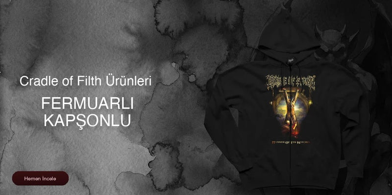 Cradle of Filth Fermuarlı Kapşonlu